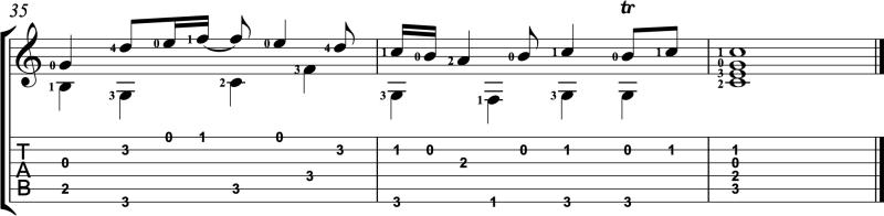 Ending cadential trill in Air on G String