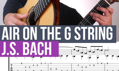 Air on the G String Bach Guitar TAB