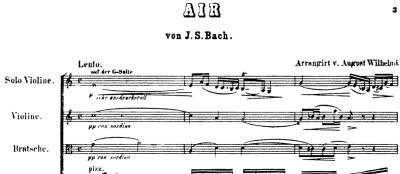 August Wilhelmj's arrangement of Bach's Air on the G String