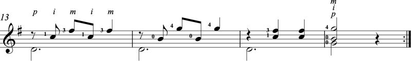 Stem directions in Carulli's Waltz