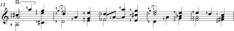 Grace notes, appoggiaturas, from Sor's Op.6, No.8