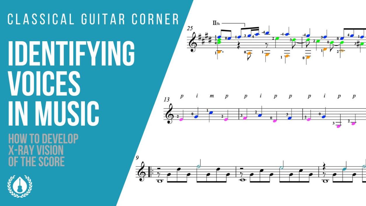 Identifying Voices in Guitar Music