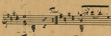 Image of key change in Lagrima by Tarrega