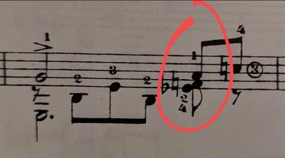 Torroba Sonatina movement I, chord at measure 25, big stretch